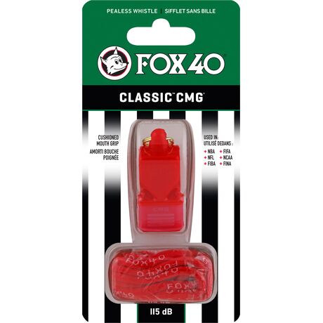 Σφυρίχτρα FOX40 Classic CMG Official Κόκκινη με Κορδόνι 96030108