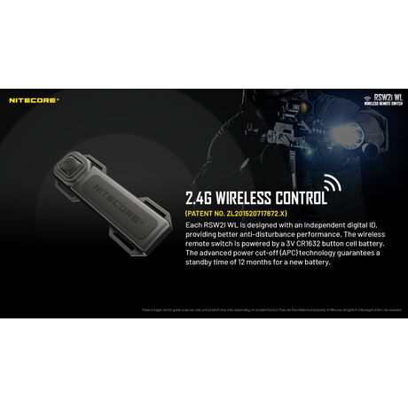 ΔΙΑΚΟΠΤΗΣ ΜΕ ΣΠΙΡΑΛ, NITECORE, RSW2i WL , 2.4G wireless control