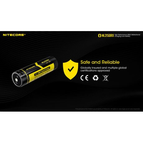 ΜΠΑΤΑΡΙΑ NITECORE 21700/ 5000mAh/ RX , USB-C